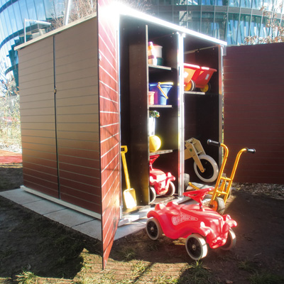 Gerätehaus für Kitas, Kindergärten und Schulen